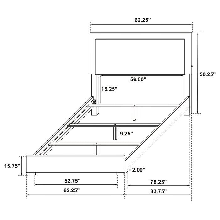 Marceline Panel Bed with LED Lighting