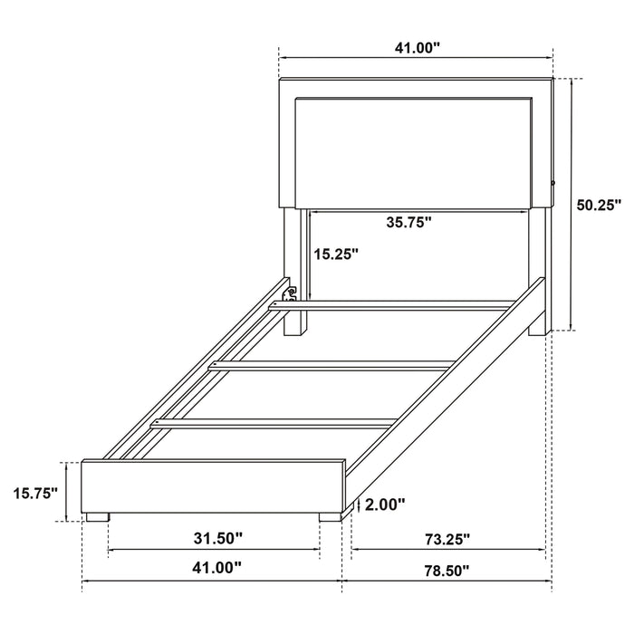 Marceline Panel Bed with LED Lighting