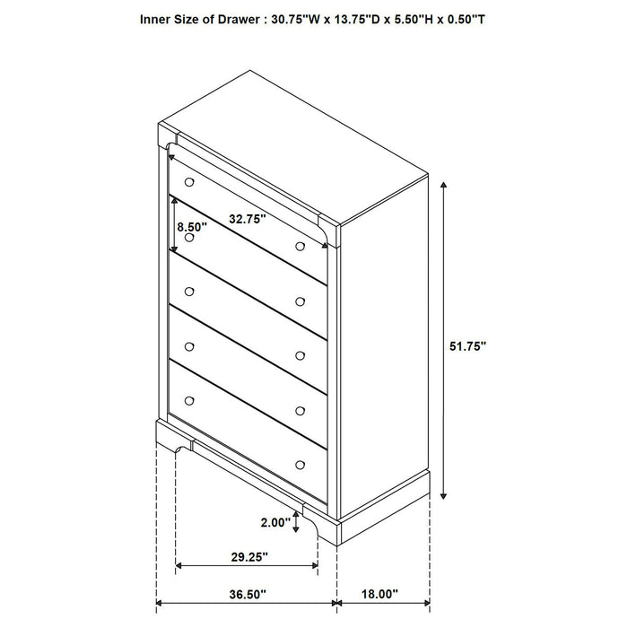 Gran Park 5 Pc Bedroom Set