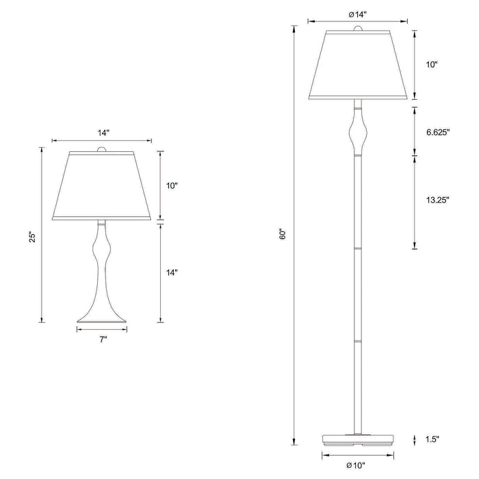 Griffin Floor and Table Lamp Set