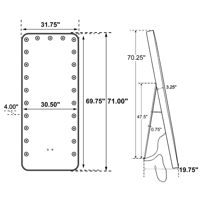 Canton Standing Mirror