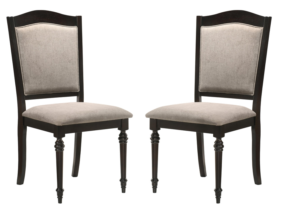 Windsor Contemporary Style Dining Chair in Chocolate finish Wood