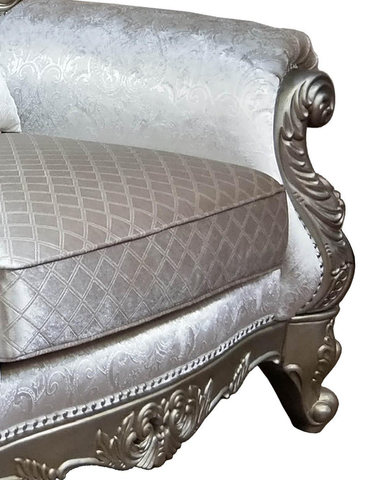 Emily Transitional Style Chair in Champagne finish Wood