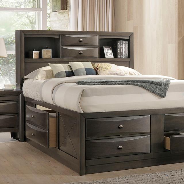 Zosimo Bed Black, Chrome, & Grey