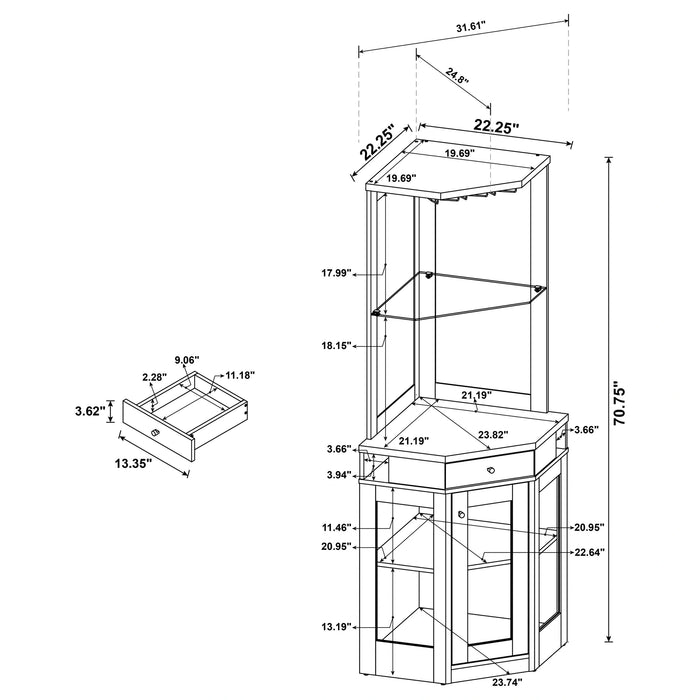 Alviso Corner Bar Cabinet