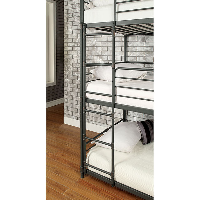 Olga I Antique Black Full/Full Bunk Bed
