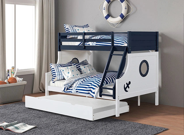 Nautia Twin/Full Bunk Bed Black & White