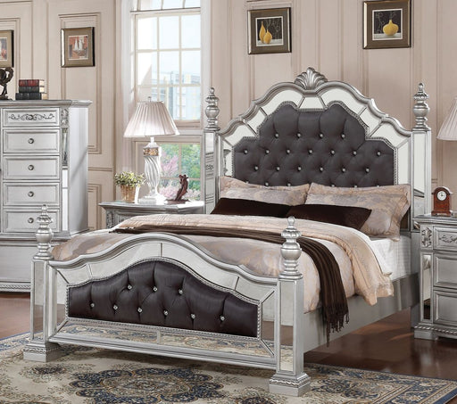 Cosmos Pamela Queen Poster Bed in Silver image